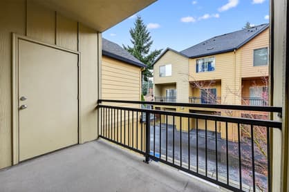 Private balcony at a 2 bedroom townhome