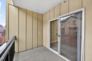 Balcony with sliding glass door, railing at Glisan Townhomes, 17218-17298 NE Glisan St, Gresham, Oregon 97230