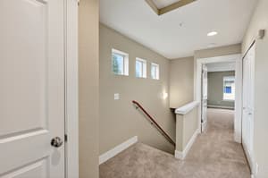 Hallway with carpeted floor, recessed lighting at Glisan Townhomes, 17218-17298 NE Glisan St, Gresham, Oregon 97230