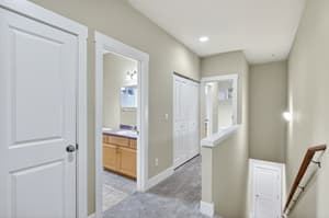 Hallway with carpeted floor, recessed lighting at Glisan Townhomes, 17218-17298 NE Glisan St, Gresham, Oregon 97230